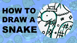 Thumbnail for youtube tutorial about drawing a snake.